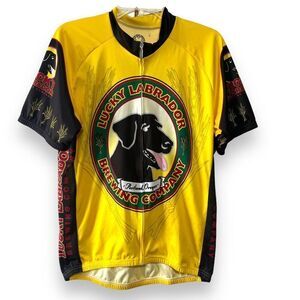 Micro Beer Men's Lucky Labrador Brewing Company Cycling Jersey Yellow XL
